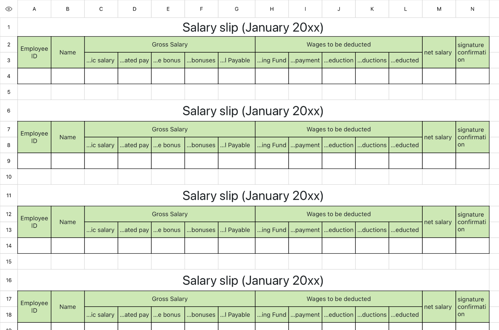 Salary slip 111